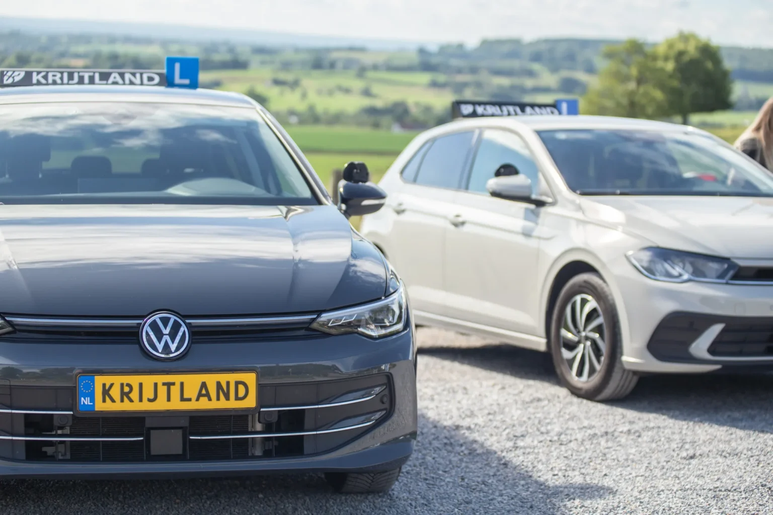 De Volkswagen Golf en Polo lesauto’s van Autorijschool Krijtland